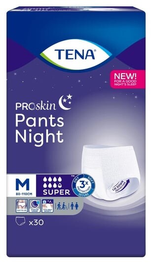 

Брюки Proskin Super Night, впитывающие трусики на ночь, средние 80-110 см, 30 шт. Tena