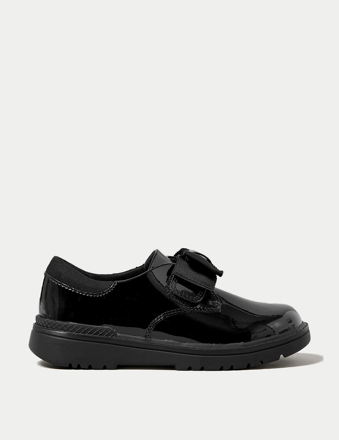 

Детские кожаные школьные туфли Freshfeet с бантиками (8 маленьких — 1 большой) Marks & Spencer, черный