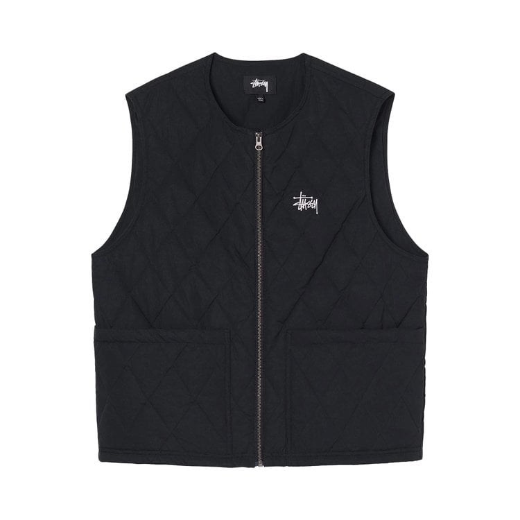 

Утепленный жилет Stussy Diamond Quilted Vest, черный