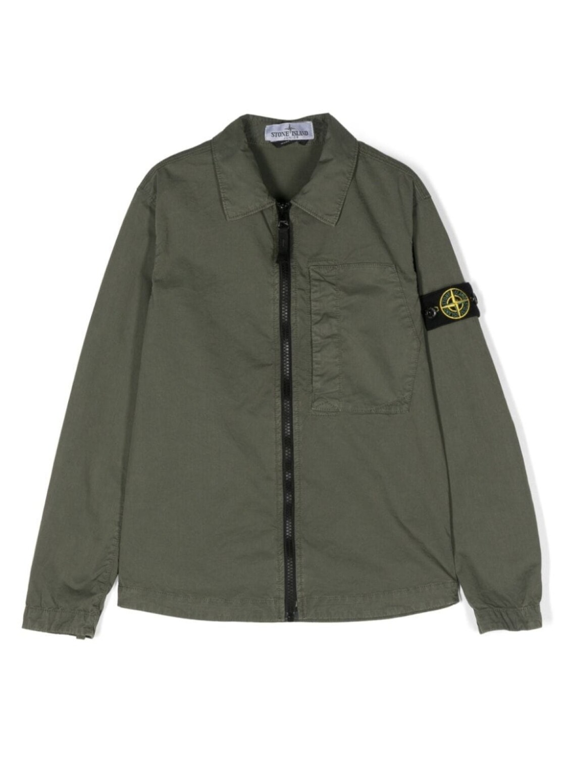 

Stone Island Junior куртка-рубашка на молнии, зеленый