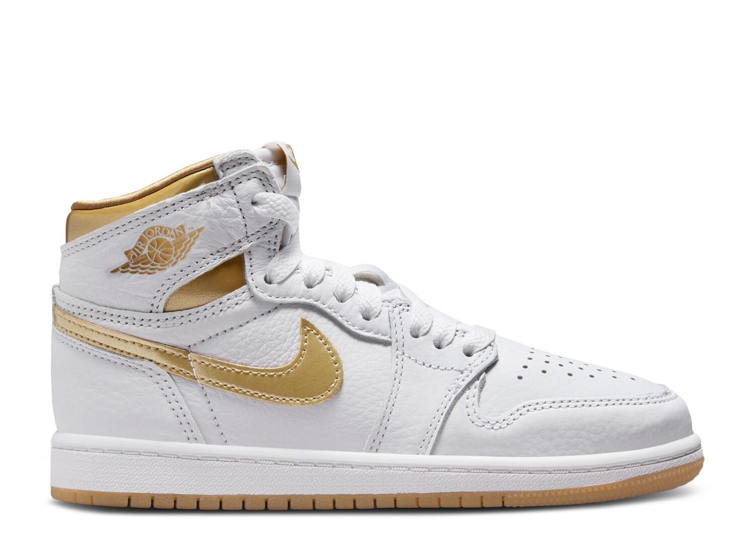 

Кроссовки Air Jordan Air Jordan 1 Retro High Og Ps 'Metallic Gold', белый