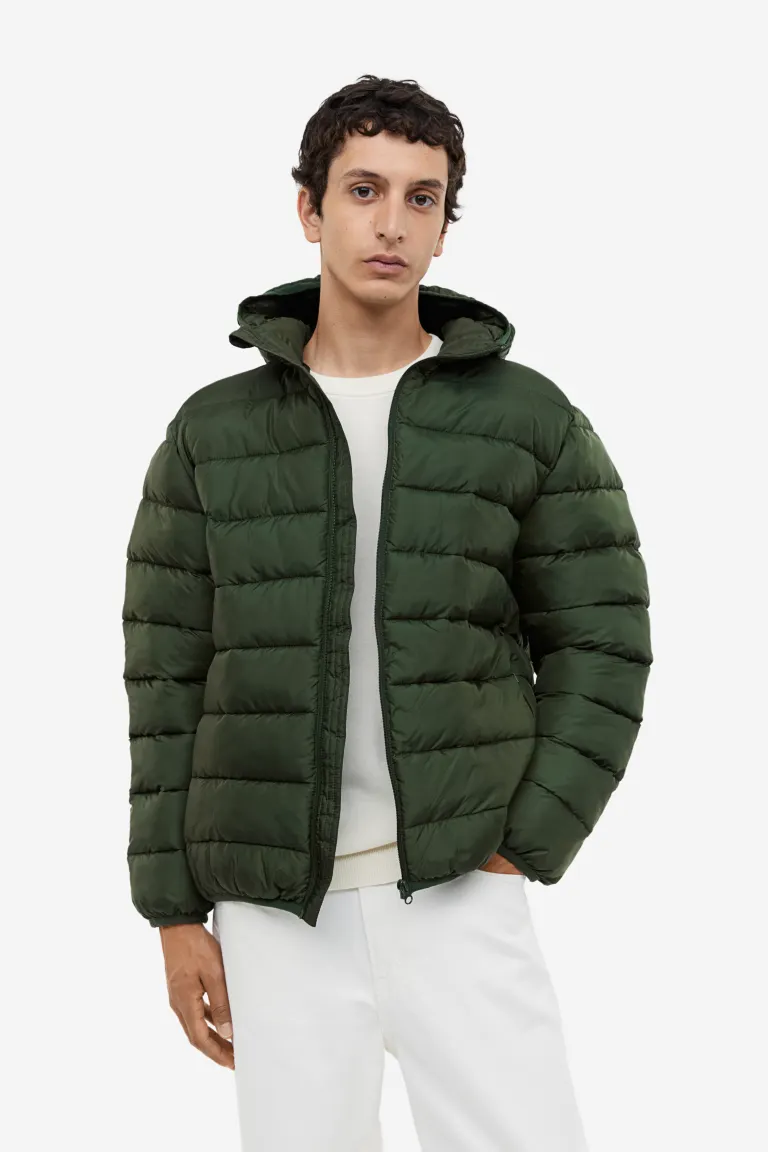 

Легкая стеганая куртка H&M, зеленый