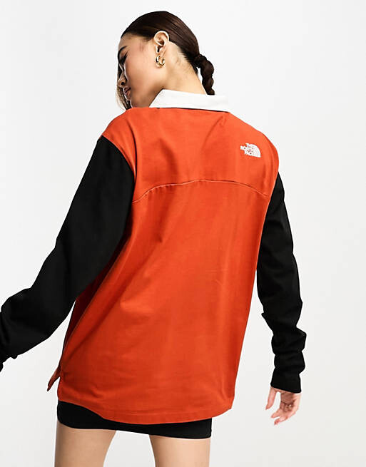 

Бойфренд The North Face Rugby в черной и красной футболке-поло из тяжелого веса. Эксклюзивно на ASOS.