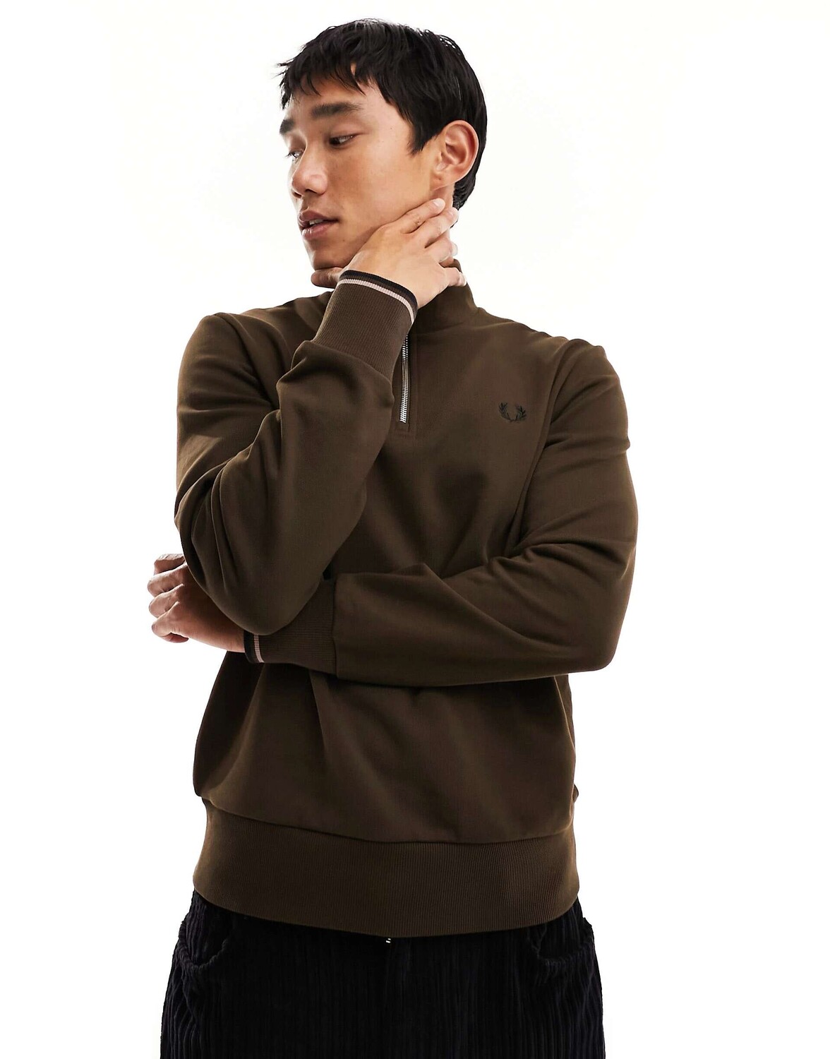 

Толстовка с логотипом Fred Perry цвета жженого табака