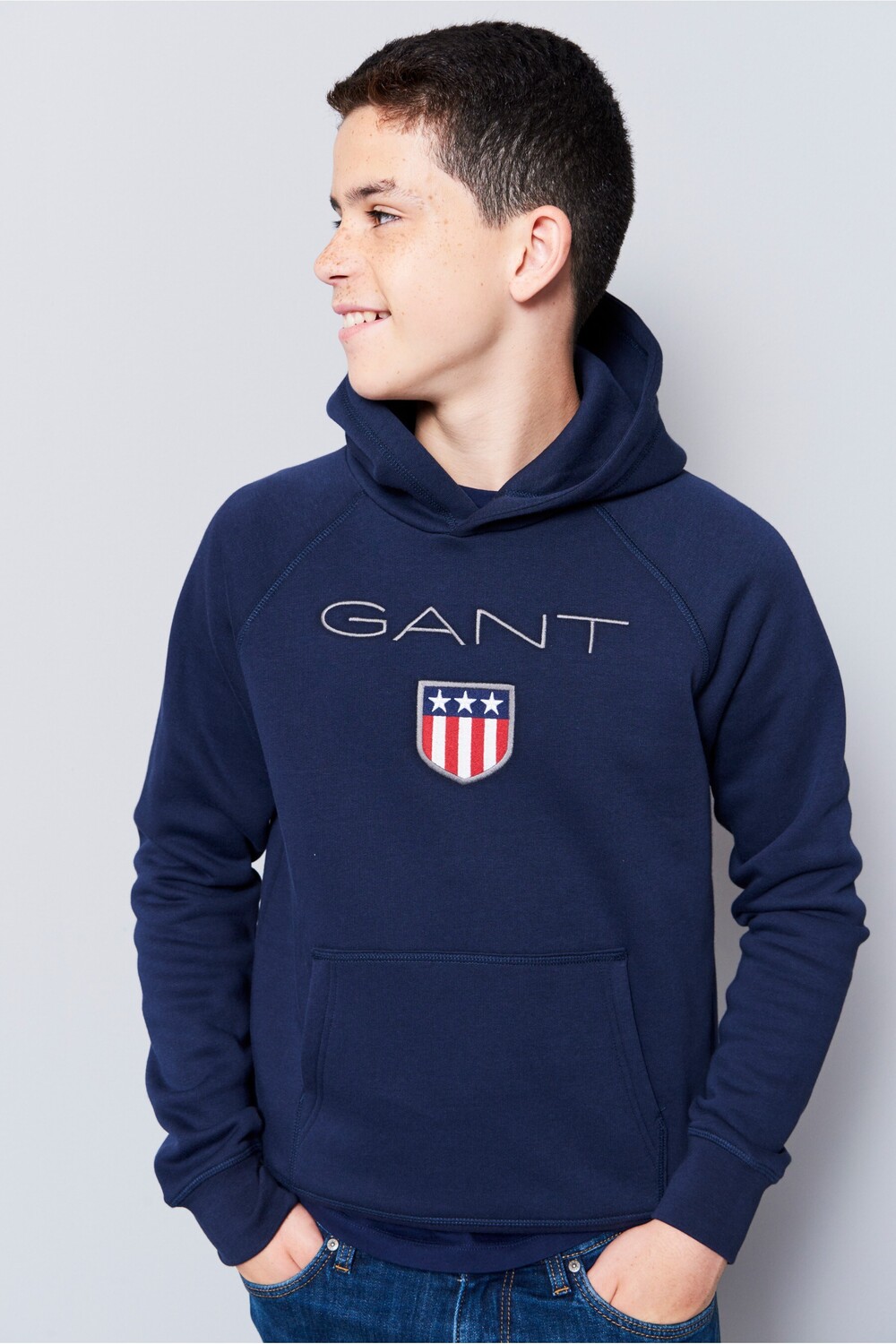

Толстовка Shield с логотипом GANT, синий
