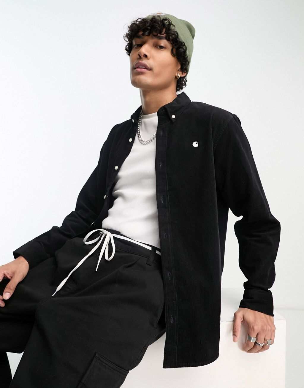 

Черная вельветовая рубашка Carhartt WIP Madison