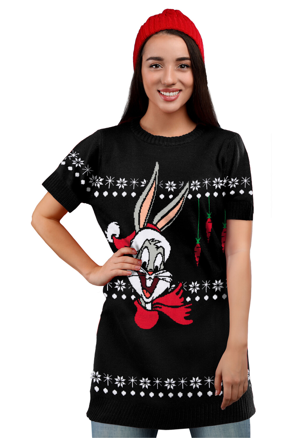 

Платье United Labels Looney Tunes Strick Bugs Bunny Weihnachten, черный