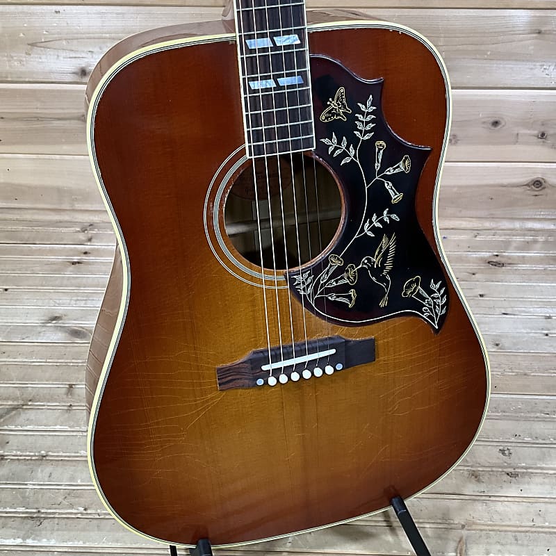Акустическая гитара Gibson Custom Murphy Lab Light Aged 1960 Hummingbird Acoustic Guitar - Heritage Cherry Sunburst