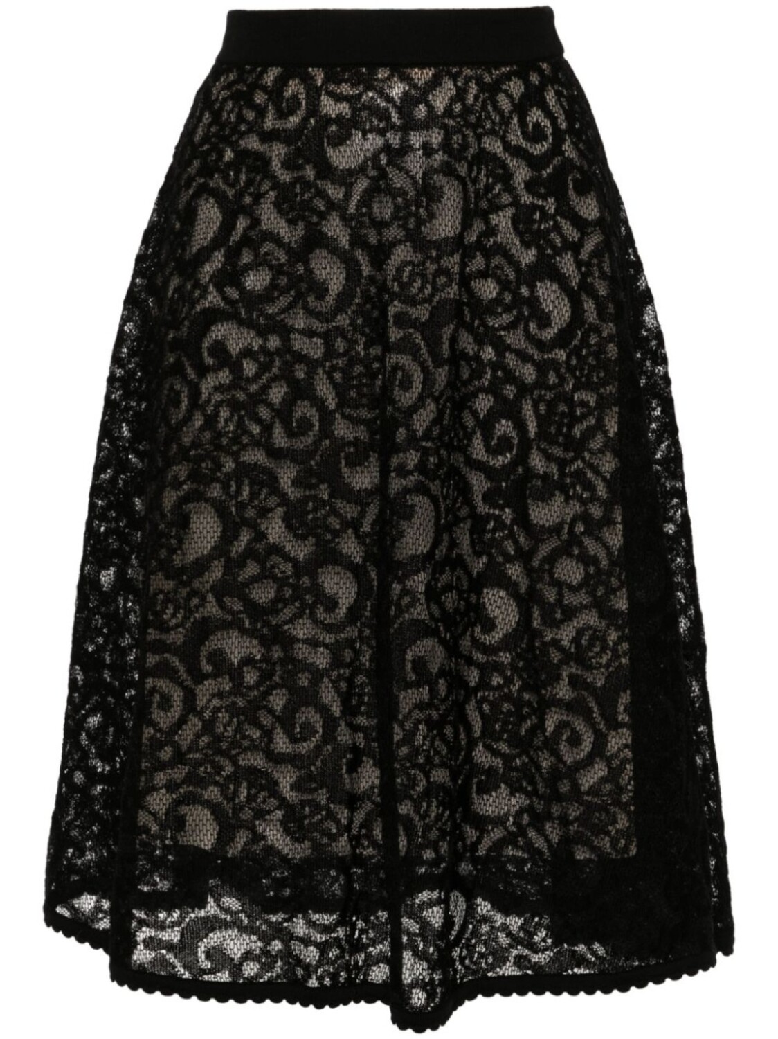 

Moschino жаккардовая юбка А-силуэта, черный