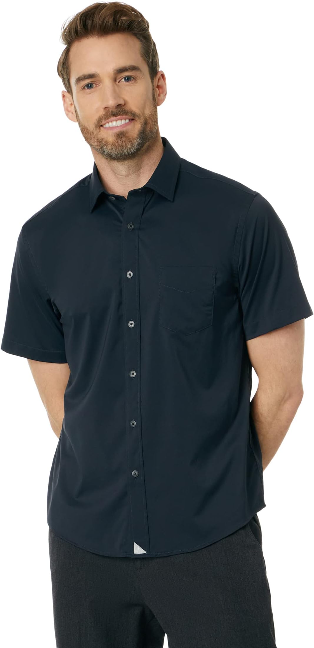 цена Рубашка с коротким рукавом Gironde UNTUCKit, черный