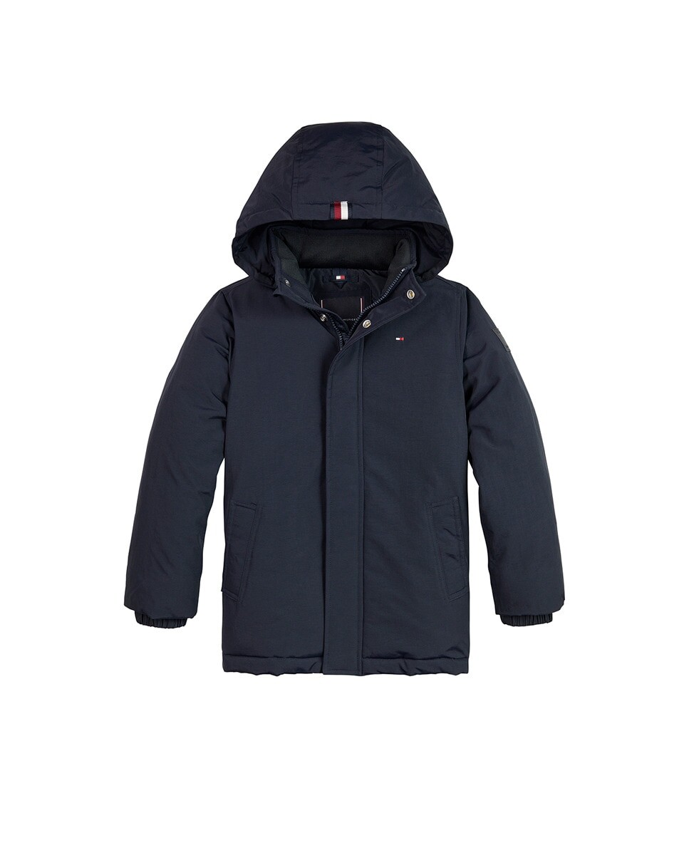 

Детская парка-пальто с капюшоном для мальчика Tommy Hilfiger, темно-синий