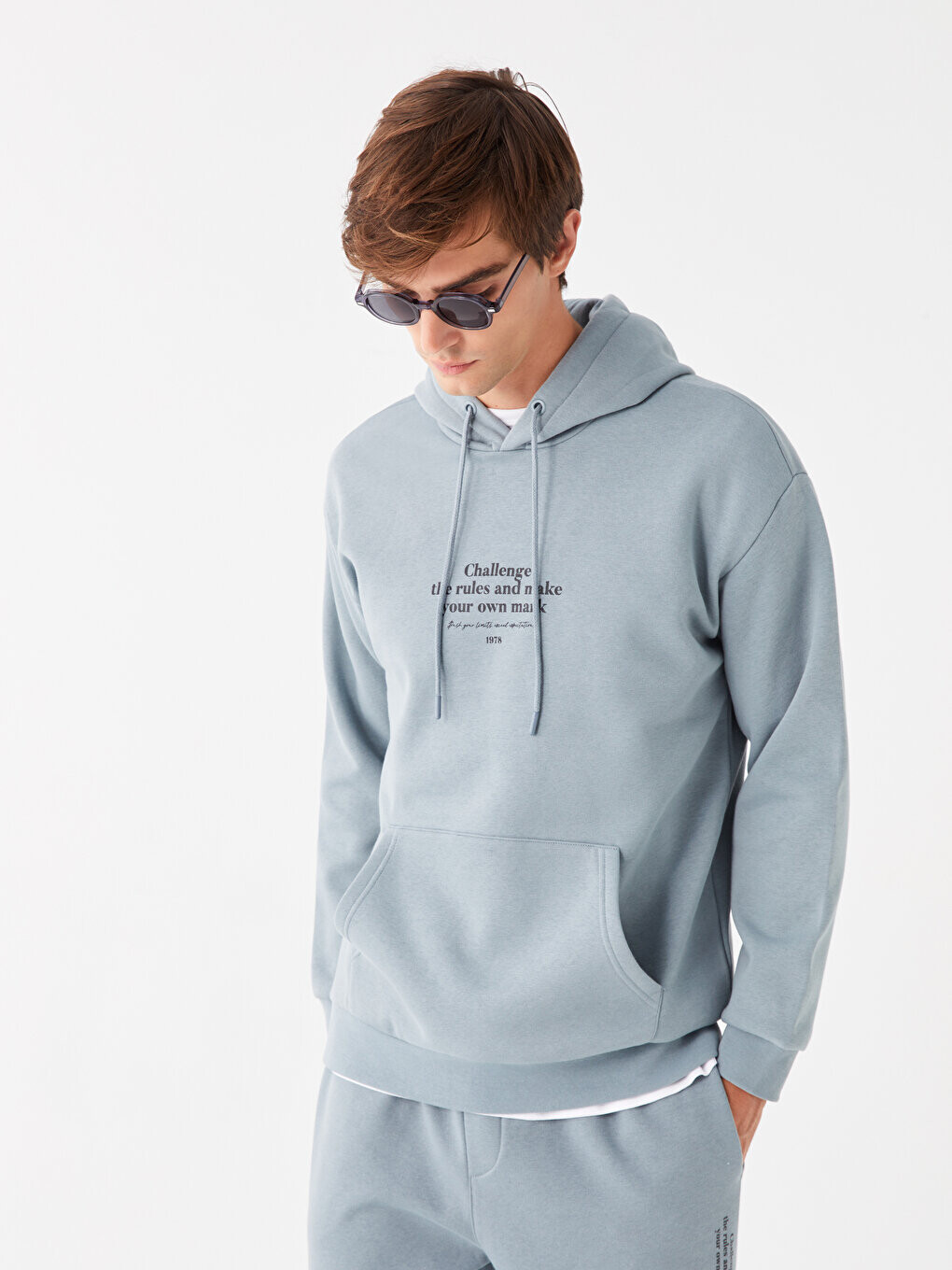 

Мужская толстовка с длинным рукавом и принтом LCW Casual, сизый