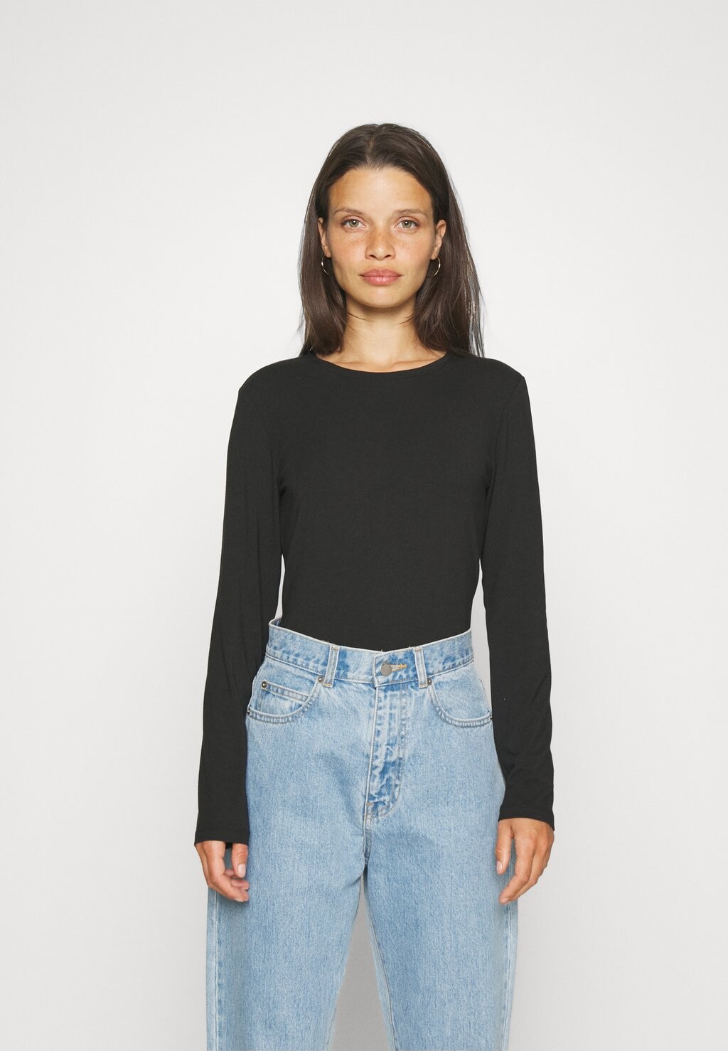 

Футболка с длинным рукавом PCSIRENE TEE Pieces Petite, черная, Черный