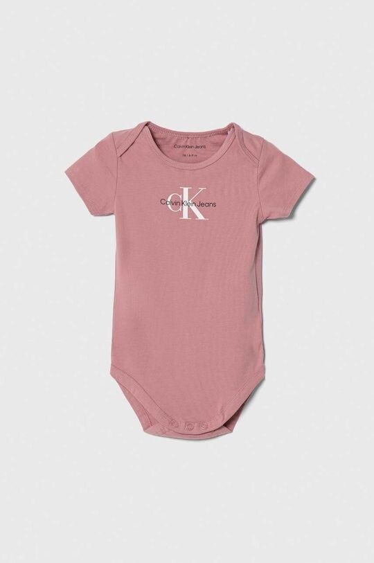 

Детское боди Calvin Klein Jeans, розовый