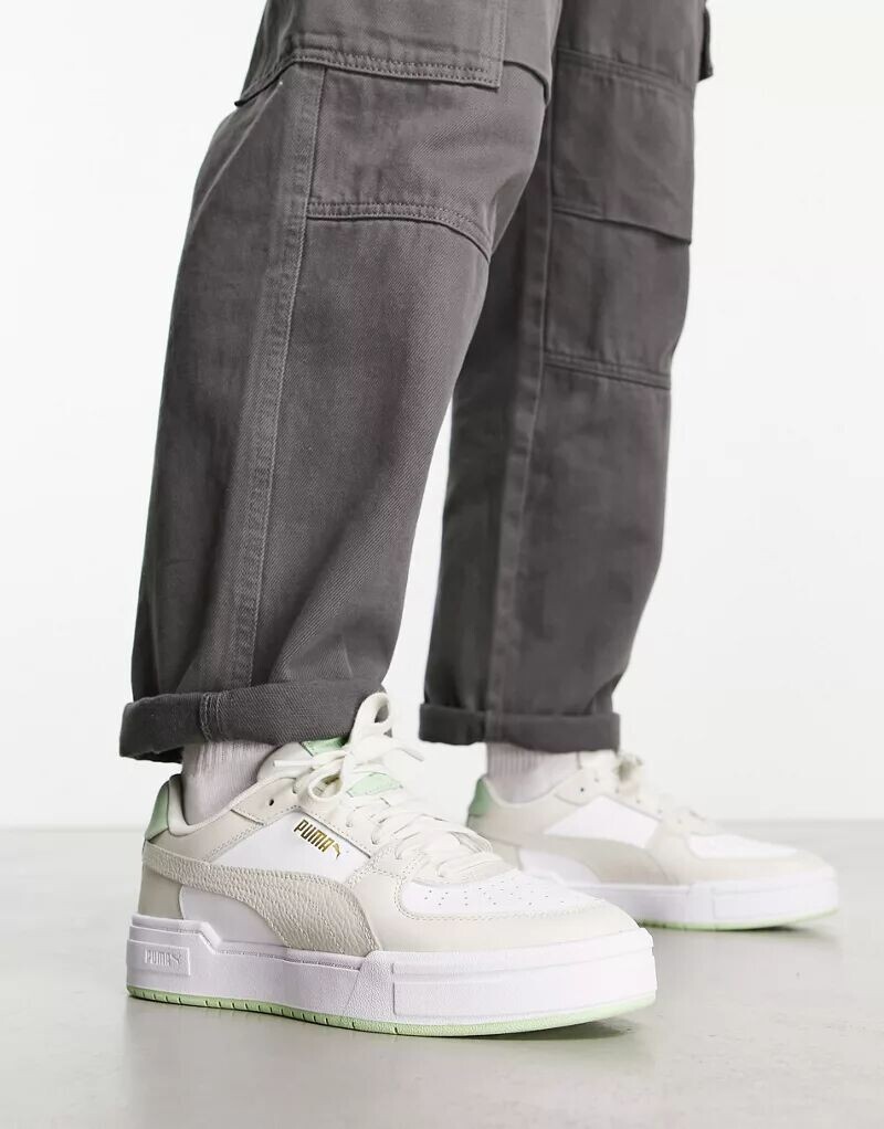 

Бело-зеленые кроссовки PUMA CA PRO Pastel