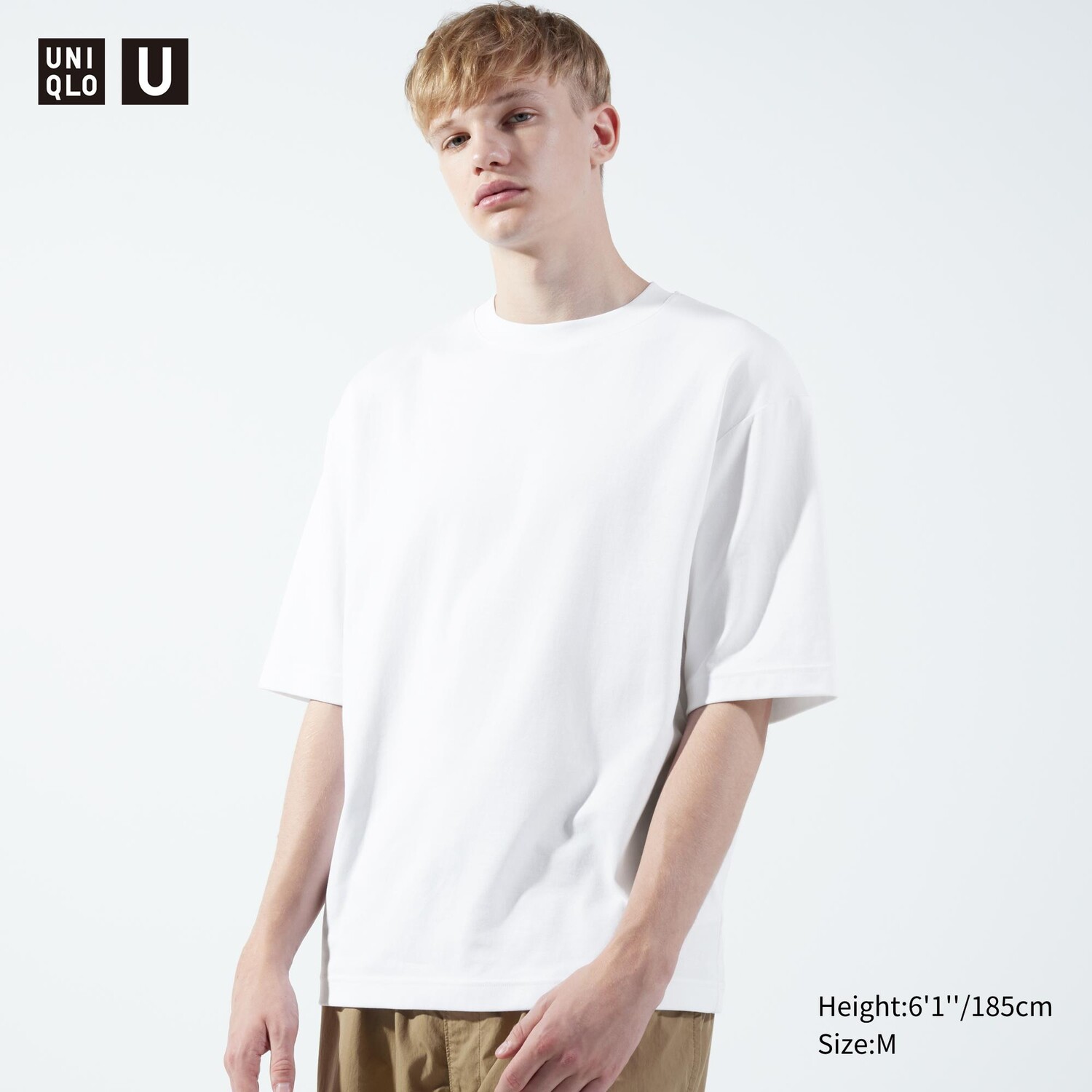 

Футболка оверсайз хлопковая Uniqlo AIRism с короткими рукавами, белый