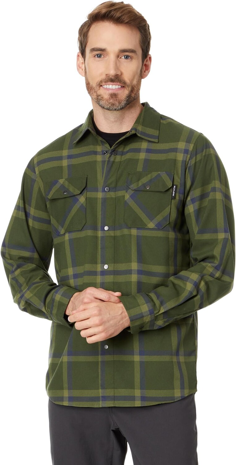 

Рубашка Handlebar Tech Flannel Flylow, цвет Pine/Night Plaid