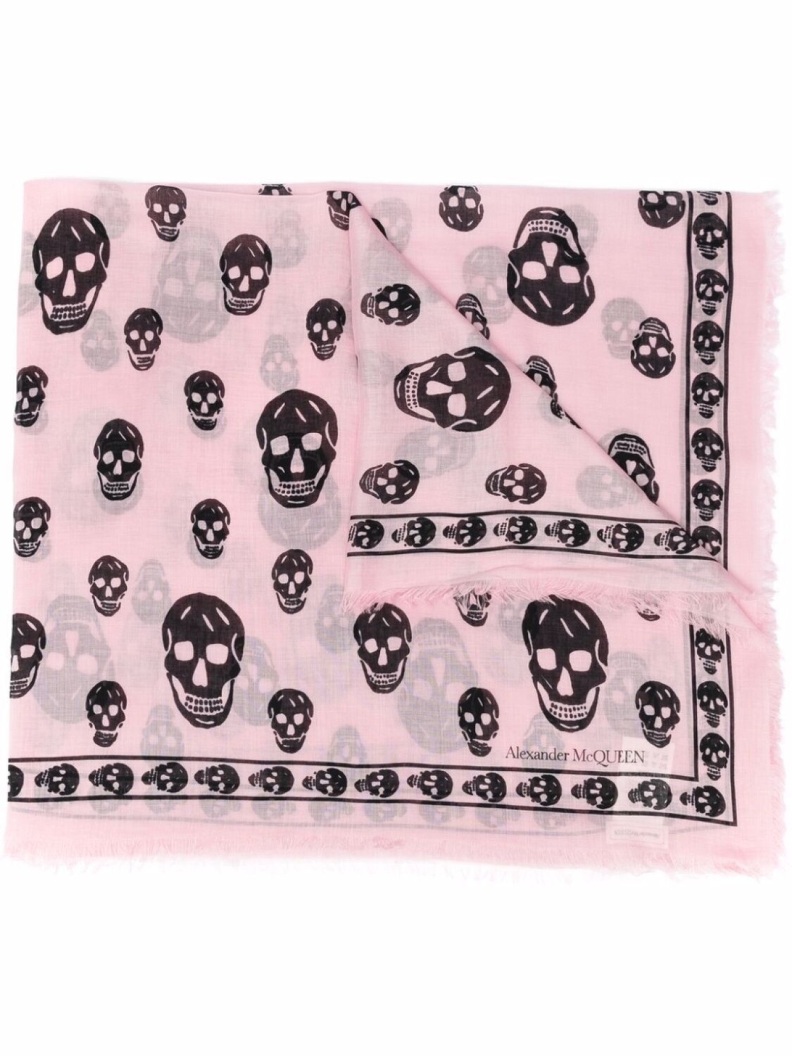 

Alexander McQueen шарф с принтом Skull, розовый