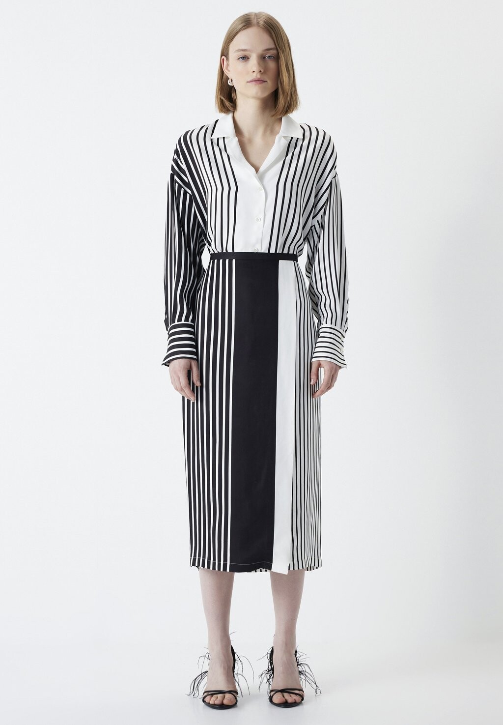 

Юбка с запахом REGULAR FIT LINE PATTERNED Ipekyol, белый