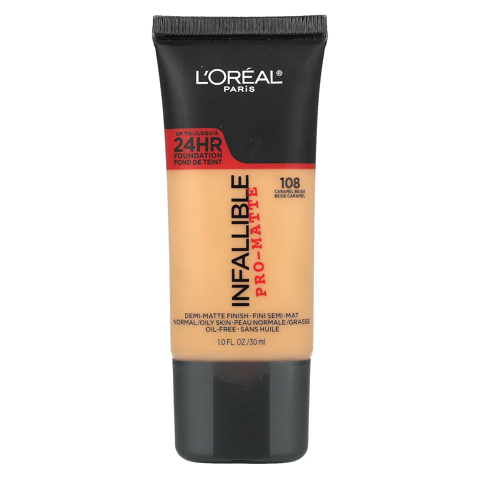 цена Тональный крем L'Oréal Infallible Pro-Matte Foundation Foundation 108 Caramel Beige для нормальной и жирной кожи, 30 мл