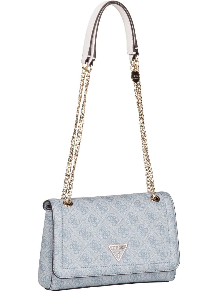 

Наплечная сумка Guess, цвет light blue logo