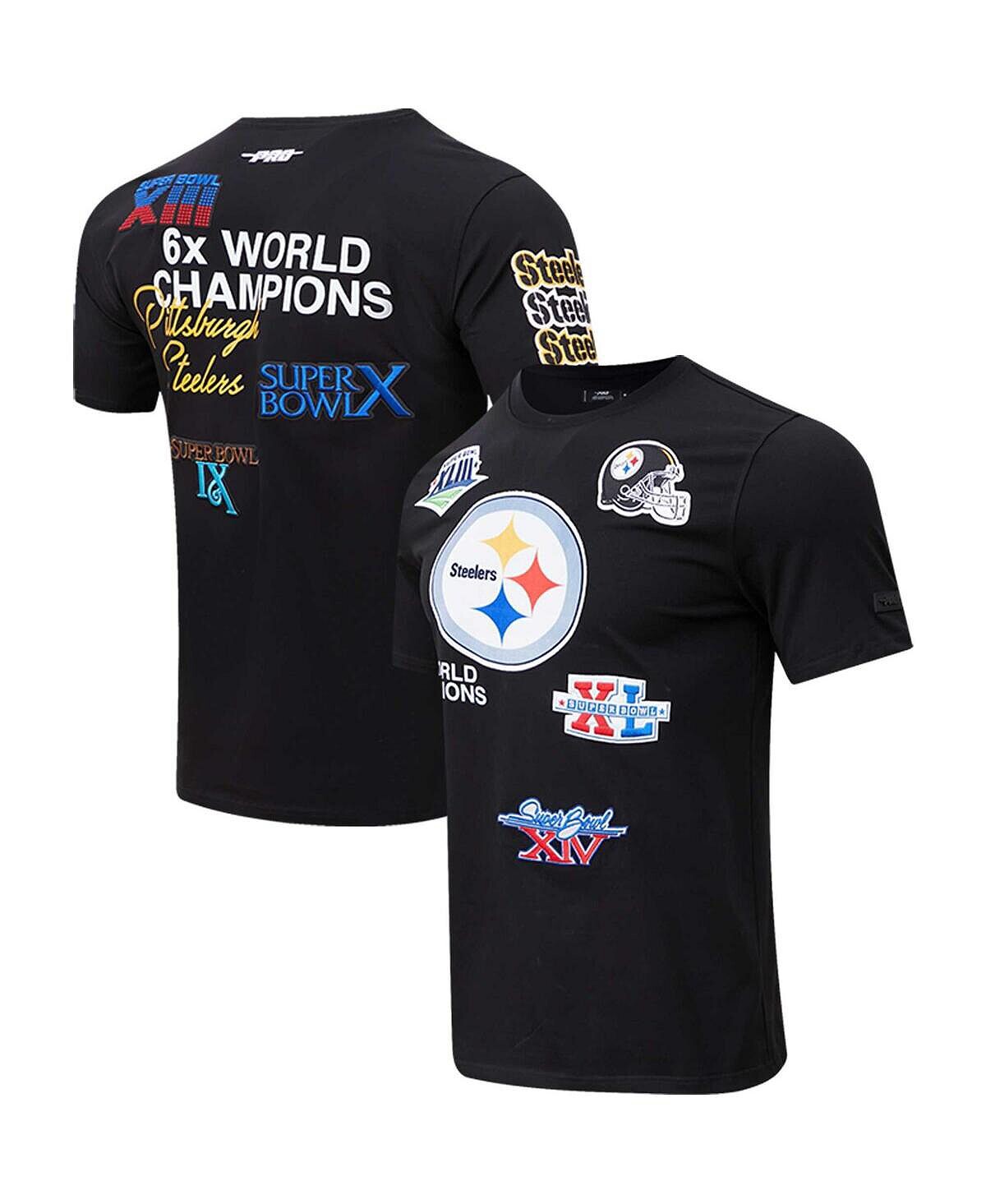 

Мужская черная футболка Pittsburgh Steelers Championship Pro Standard, Черный