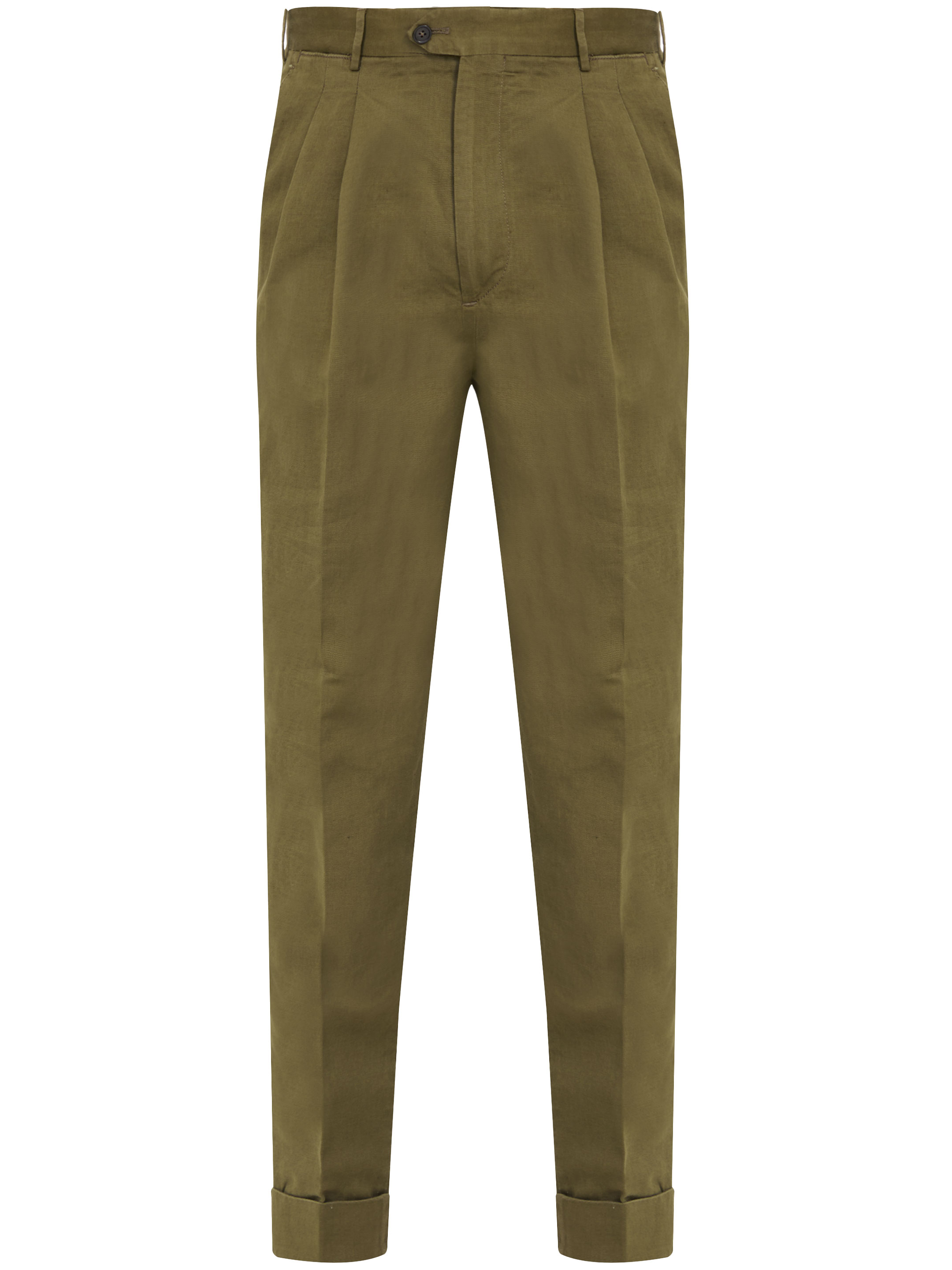 Брюки Pt Torino Cotton and linen, зеленый брюки uniqlo linen cotton blend tapered зеленый