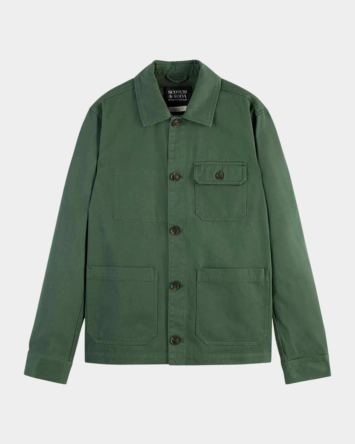 

Мужская рабочая куртка из плотного твила Scotch & Soda, цвет 5363-Pine Green