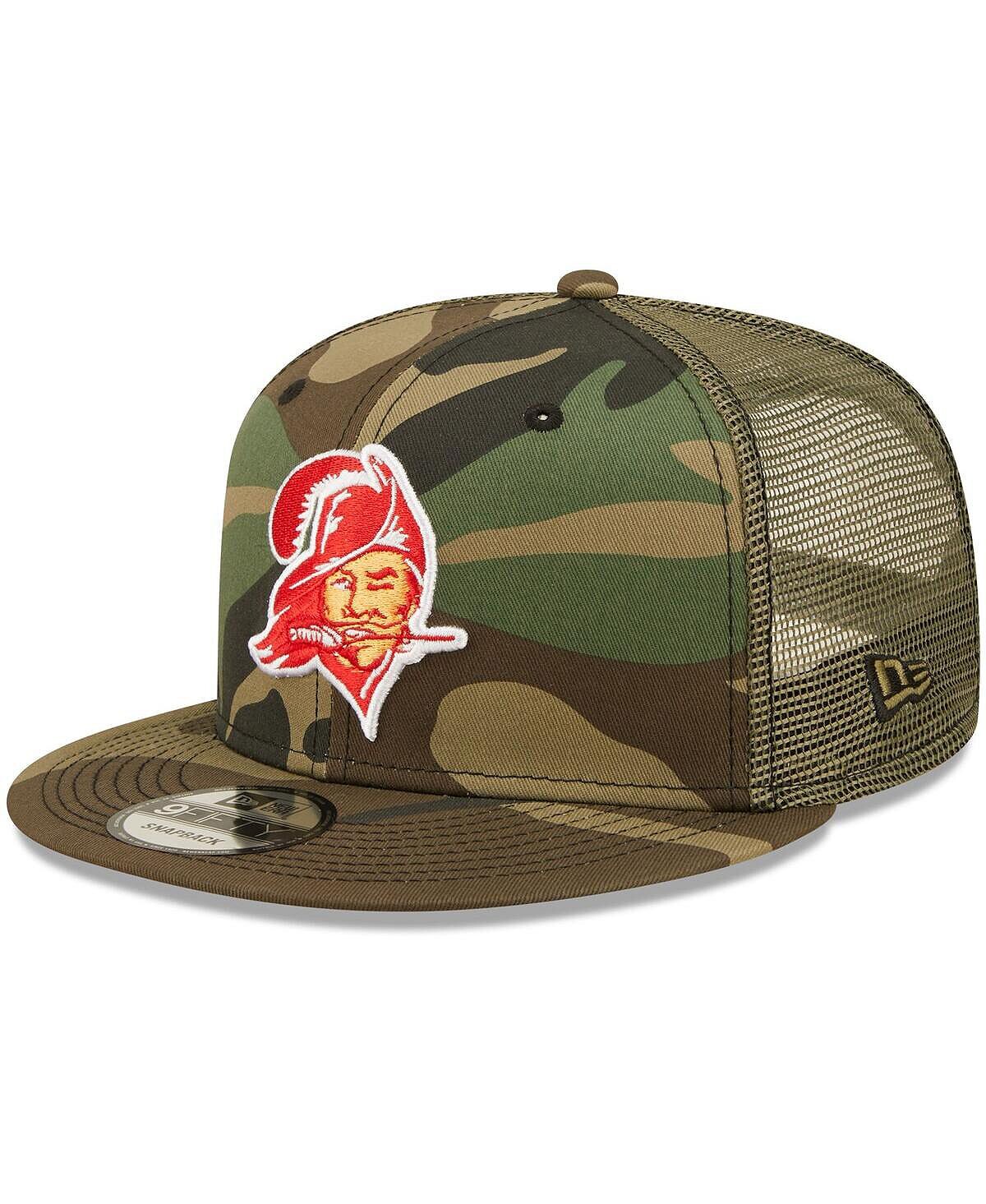 

Мужская камуфляжно-оливковая кепка Tampa Bay Buccaneers с историческим логотипом Trucker 9FIFTY Snapback New Era