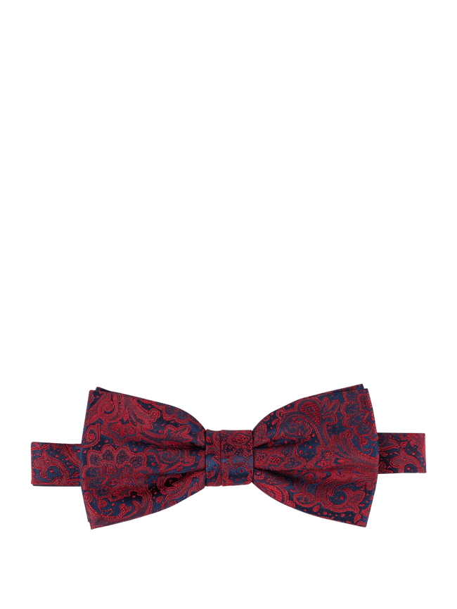 Шелковый галстук-бабочка Monti, красный галстук бабочка баклажан пейсли бордовая