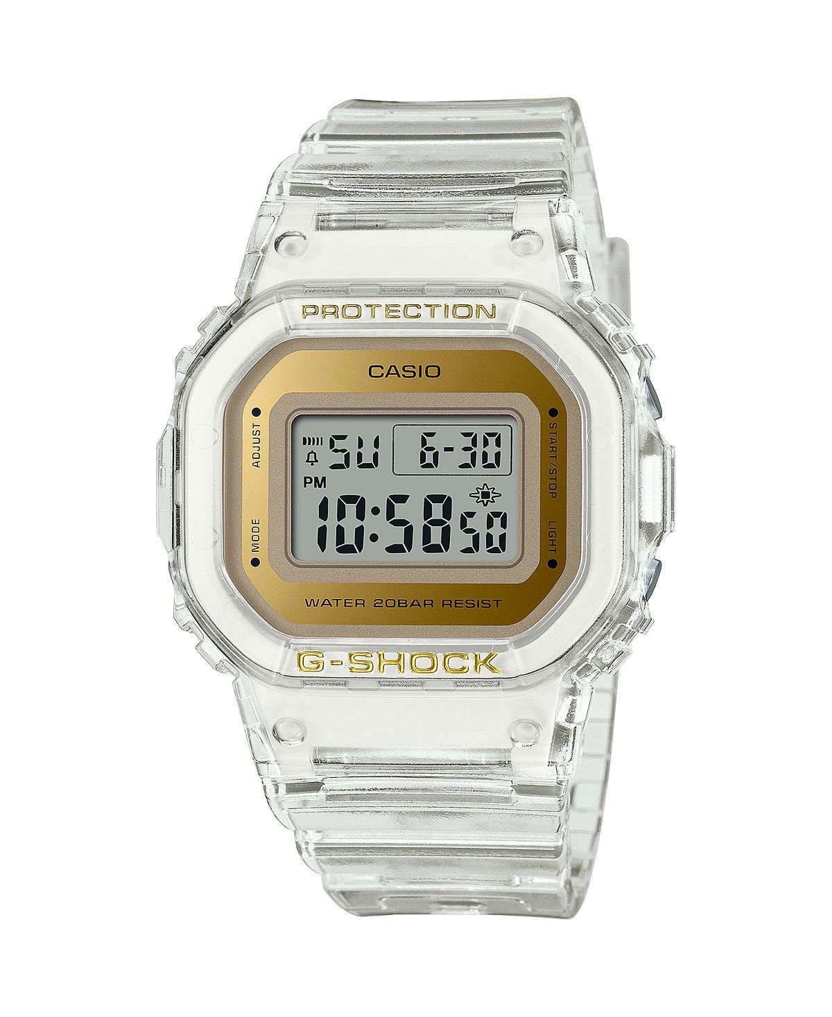 

Цифровые часы унисекс из прозрачной смолы, 40,5 мм, GMDS5600SG-7 G-Shock