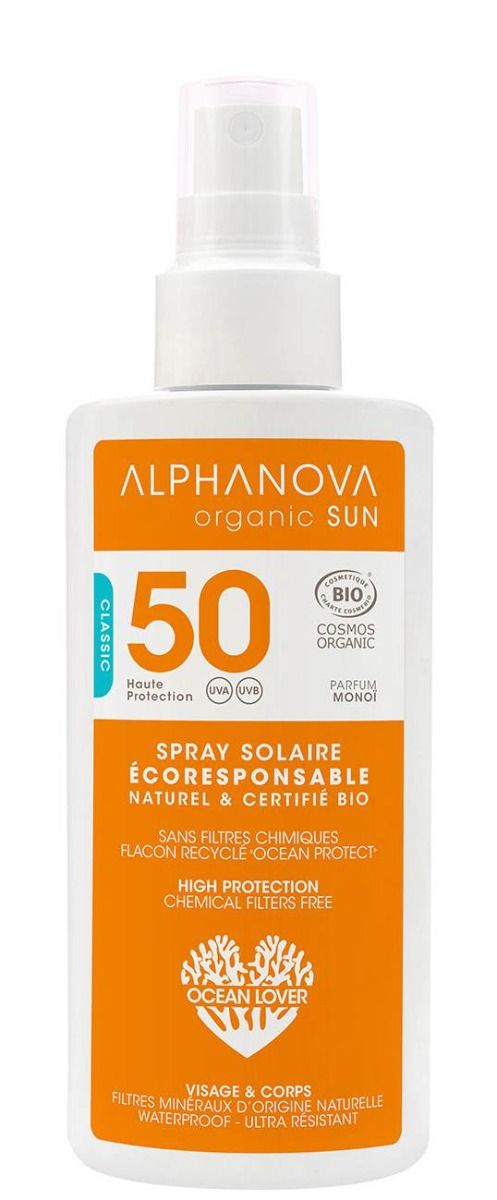 Спрей для загара Alphanova Sun Bio SPF50, 125 g