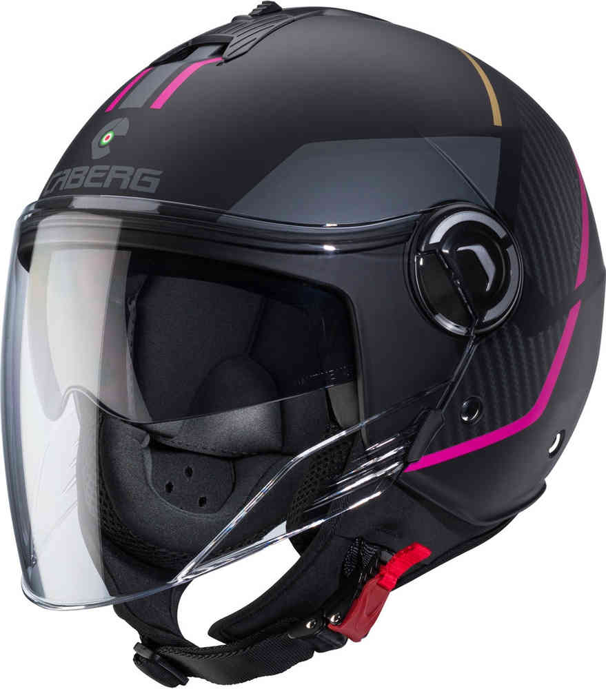 Шлем Riviera V4 X Geo Jet Caberg, черный матовый/розовый