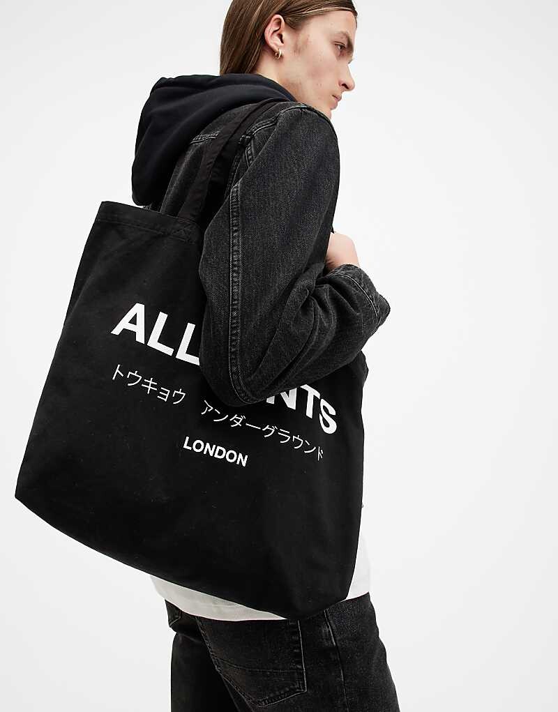 

Черная сумка-тоут All Saints Underground AllSaints