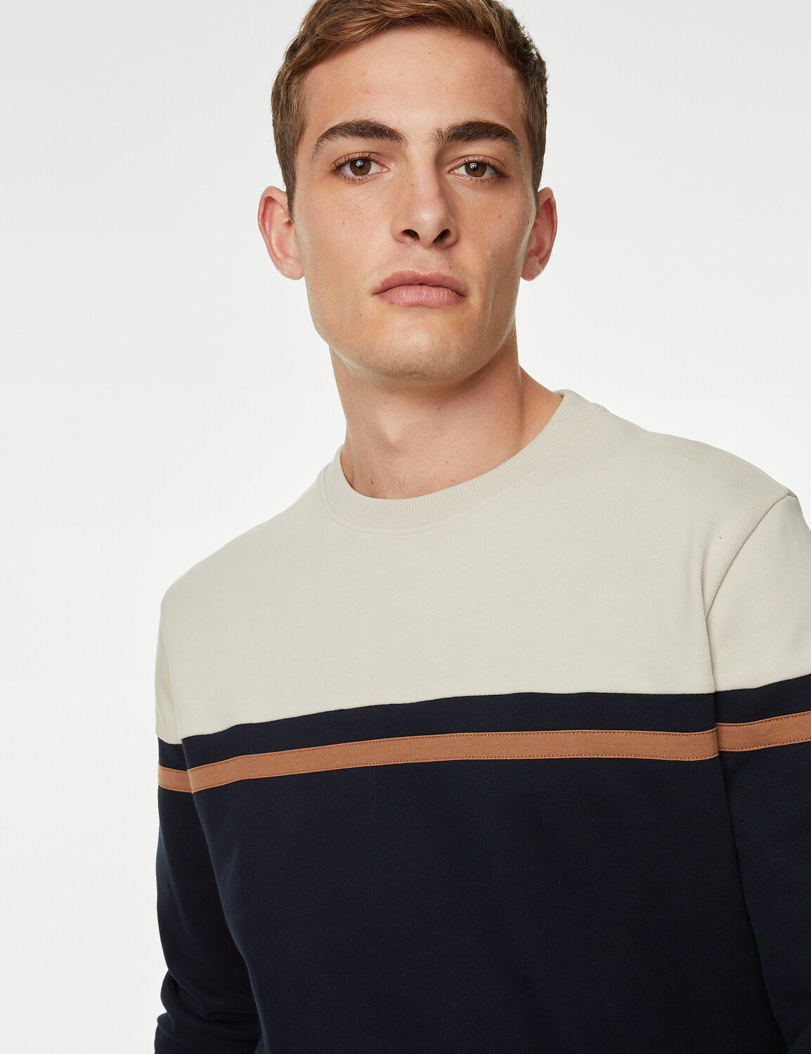 

Толстовка с цветными блоками из чистого хлопка Marks & Spencer