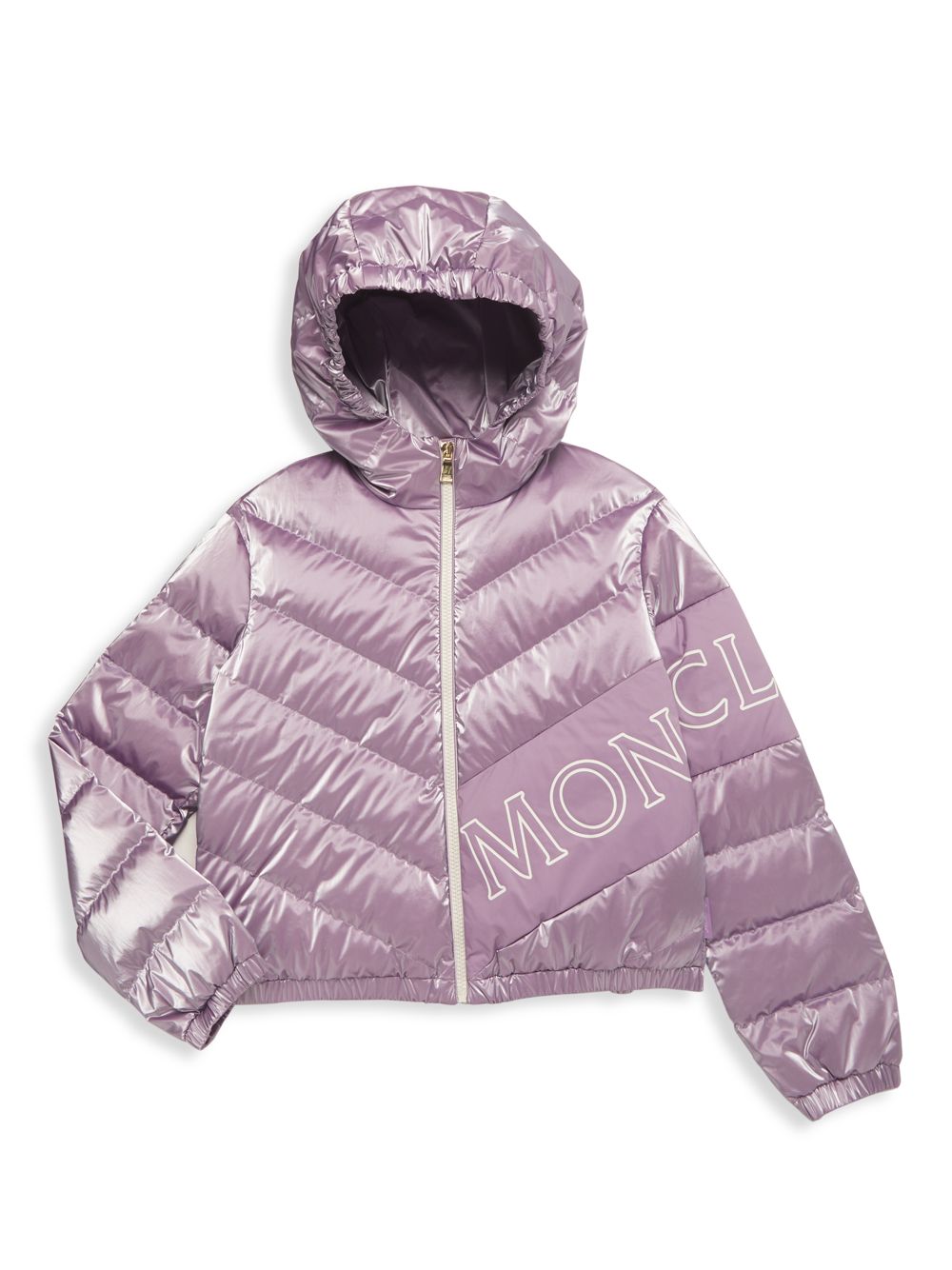 

Стеганая куртка Little Girl's & Girl's с логотипом Vonnes Moncler, фиолетовый