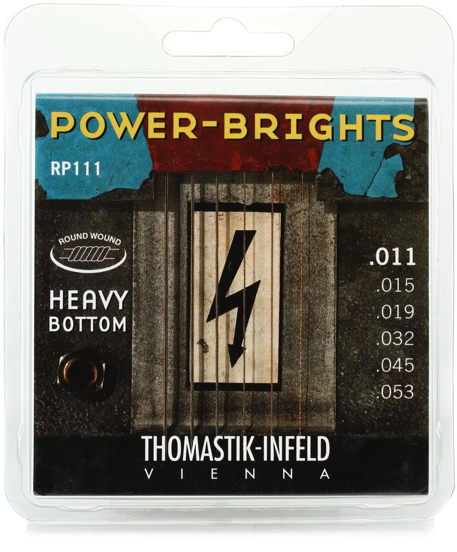 

Струны для электрогитары Thomastik-Infeld RP111 Power-Brights с тяжелым низом — .011-.053, средние