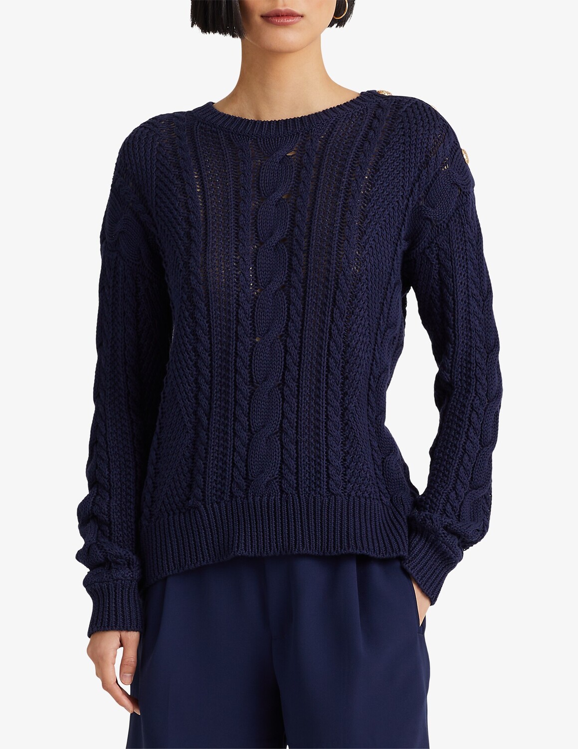 

Хлопковый свитер Yenfled Lauren Ralph Lauren, синий