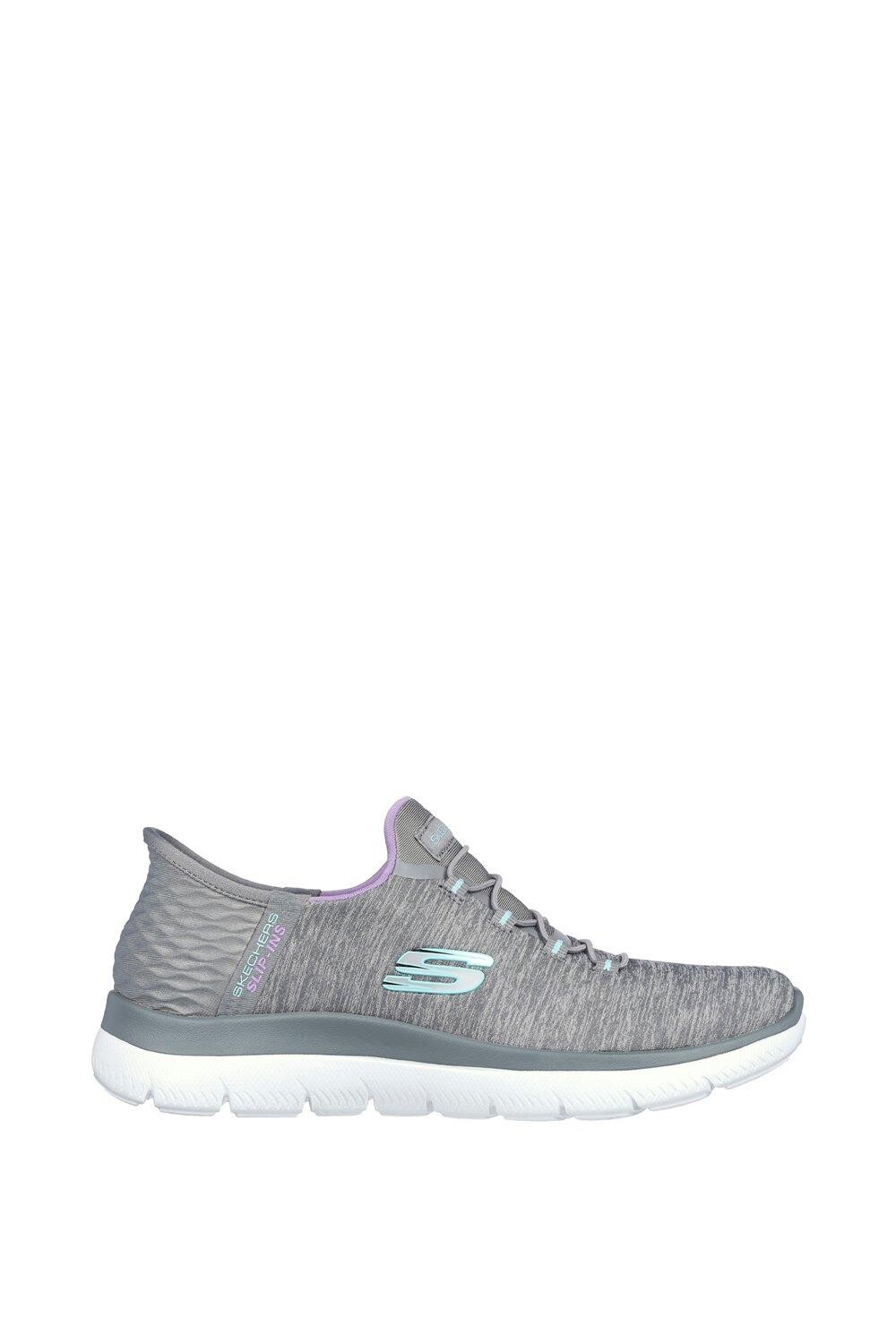 цена Кроссовки Slip-ins Summits Dazzling Haze Trainer Debenhams, серый