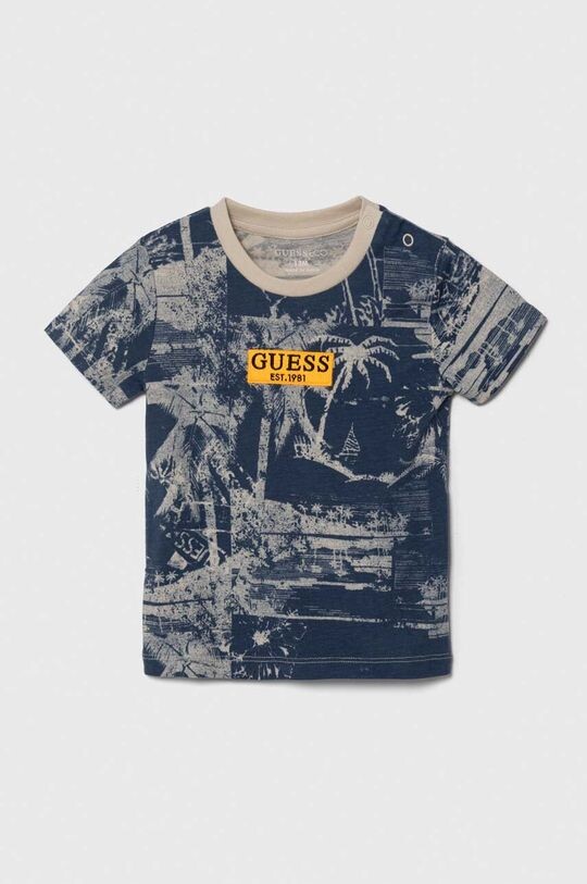 

Детская хлопковая футболка Guess, синий