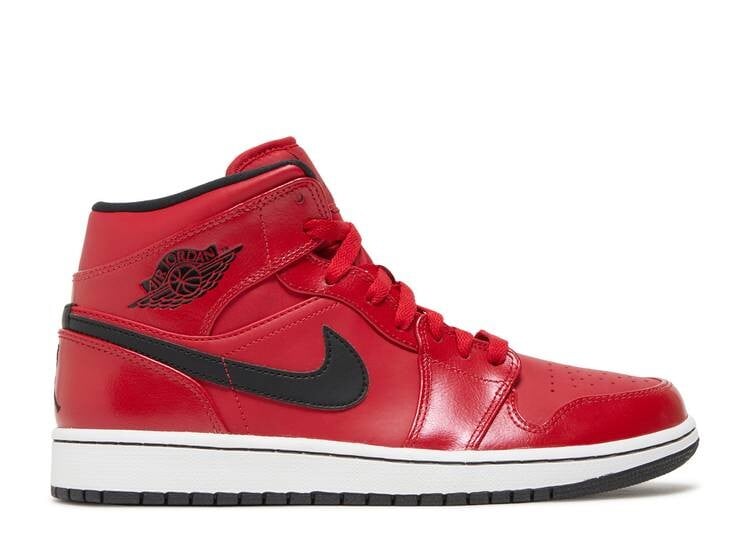 Кроссовки AIR JORDAN 1 RETRO MID 'GYM RED', красный кроссовки air jordan 1 retro mid gym red bred красный