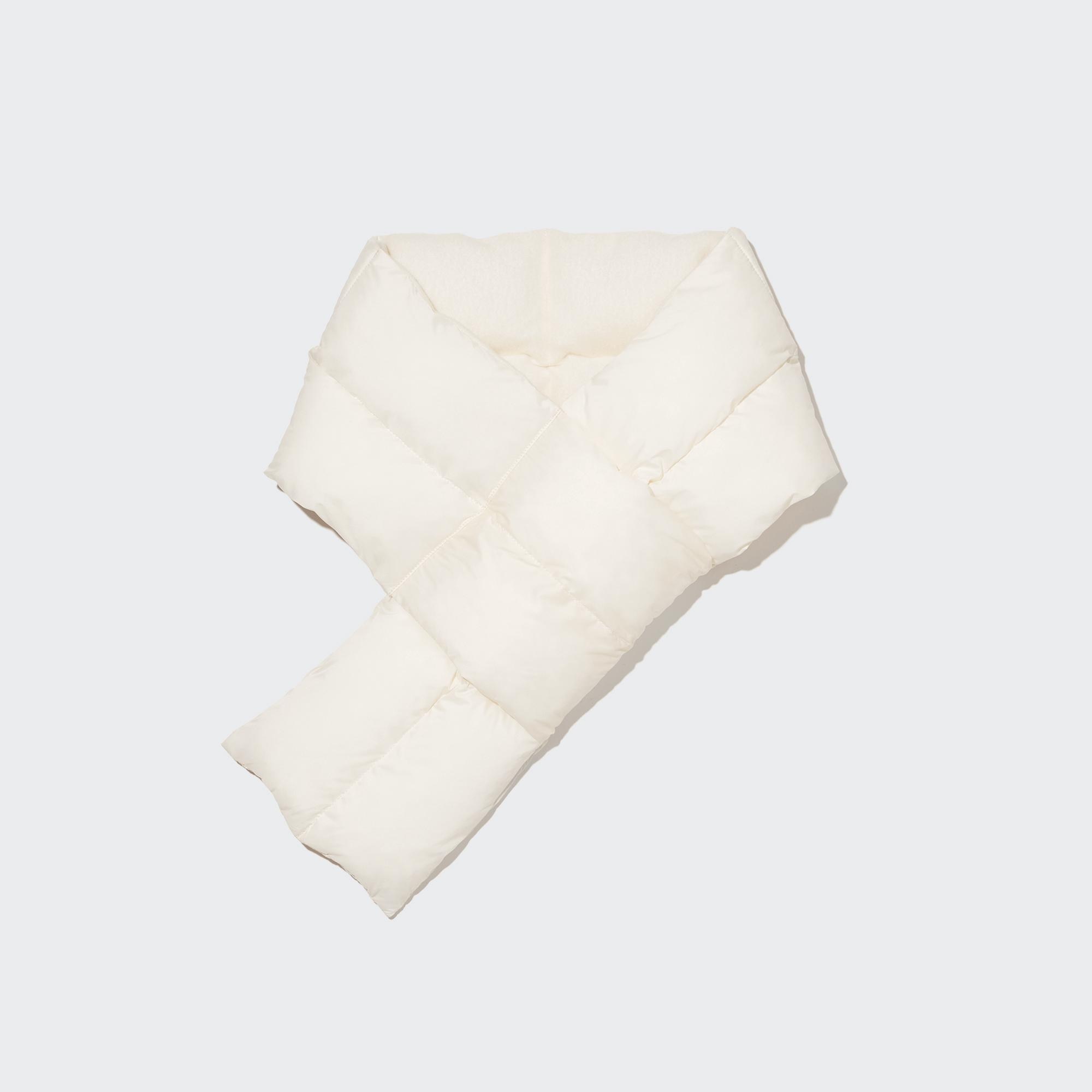 Утепленный шарф на подкладке HEATTECH Uniqlo, кремовый heattech шарф uniqlo кремовый