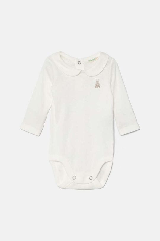 

Хлопковое детское боди United Colors of Benetton, белый