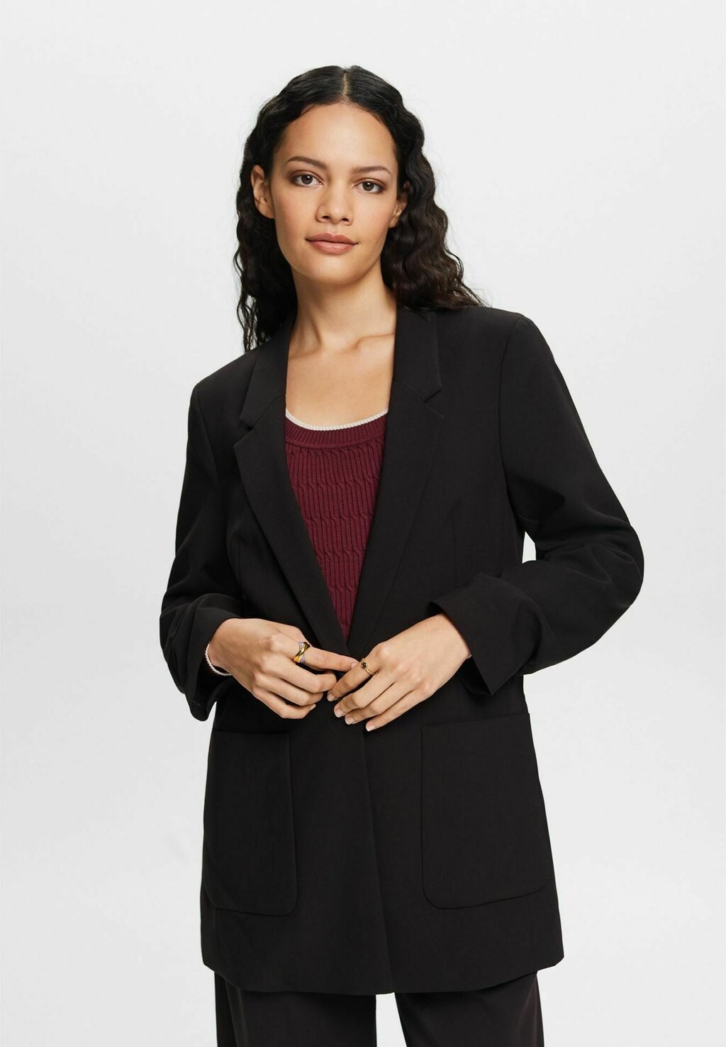 

Короткое пальто Esprit, черный