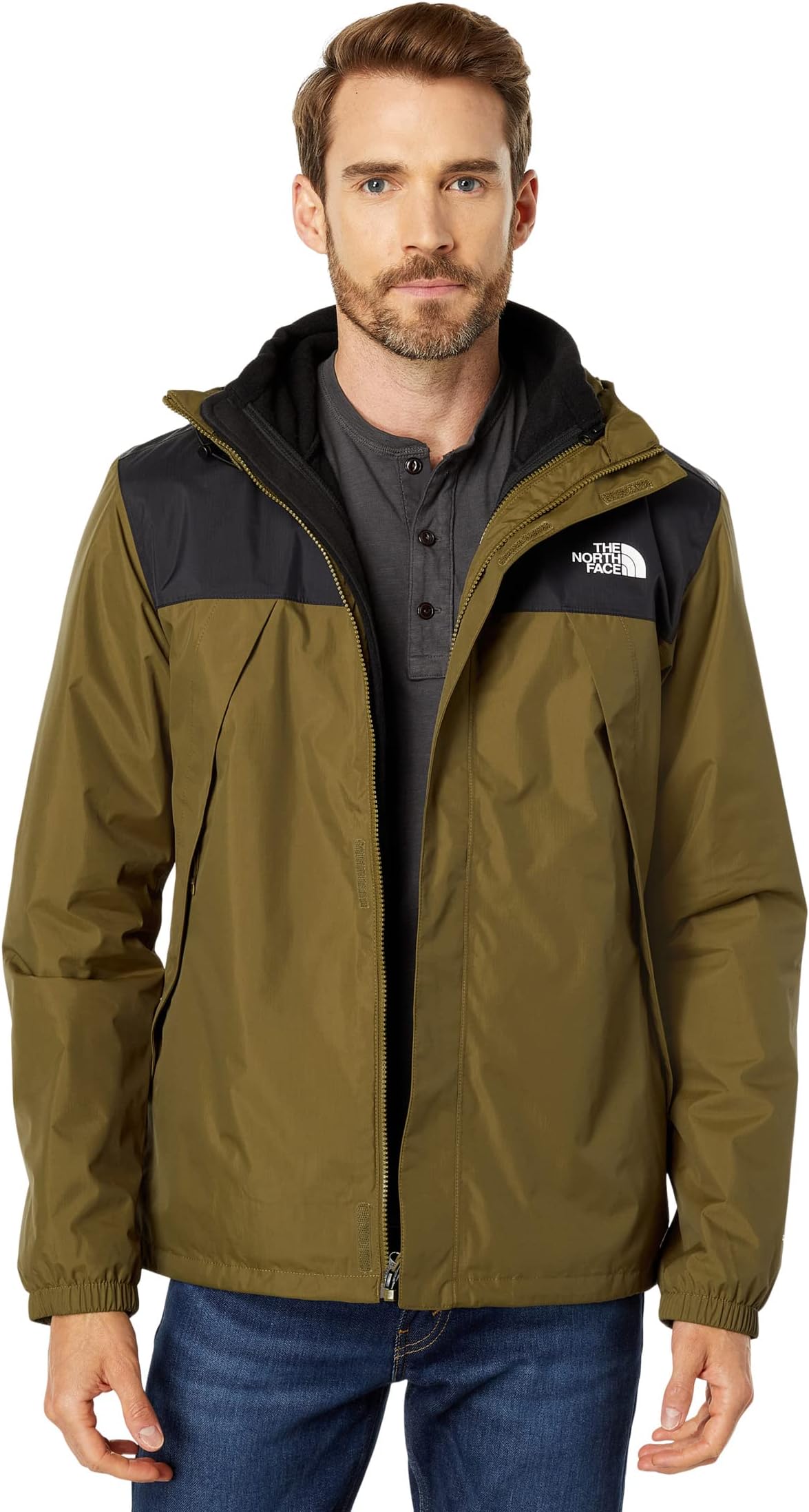 

Куртка Antora Triclimate The North Face, цвет Military Olive/TNF Black