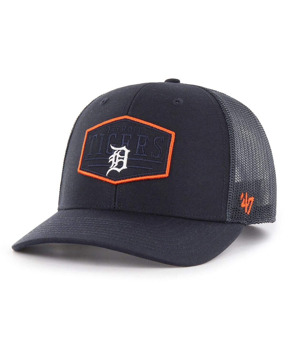 

Мужская темно-синяя регулируемая кепка с нашивкой в ​​тон Detroit Tigers Ridgeline Trucker '47 Brand