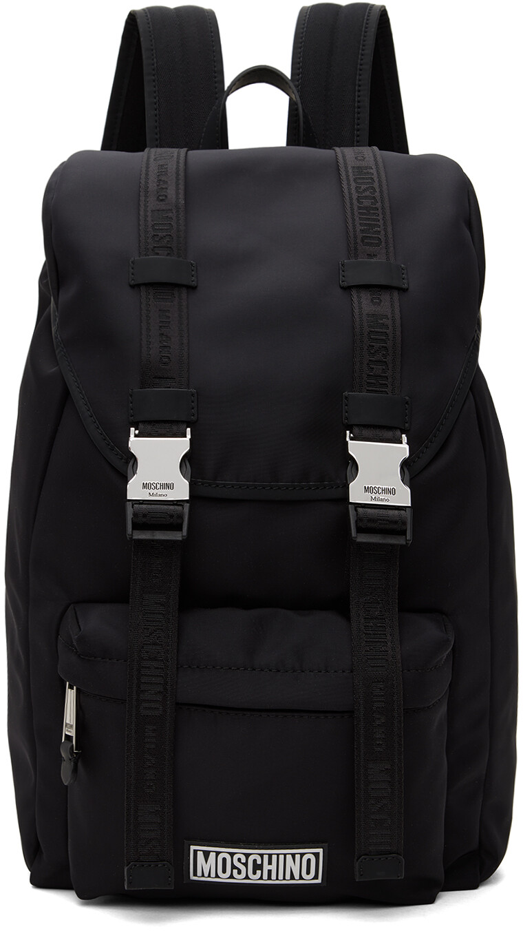 

Черный рюкзак с логотипом Moschino, цвет Black