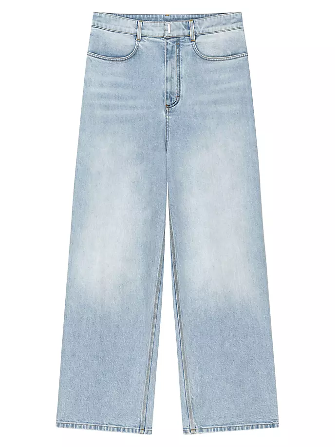 

Джинсовые широкие джинсы с низкой промежностью Givenchy, цвет super light blue