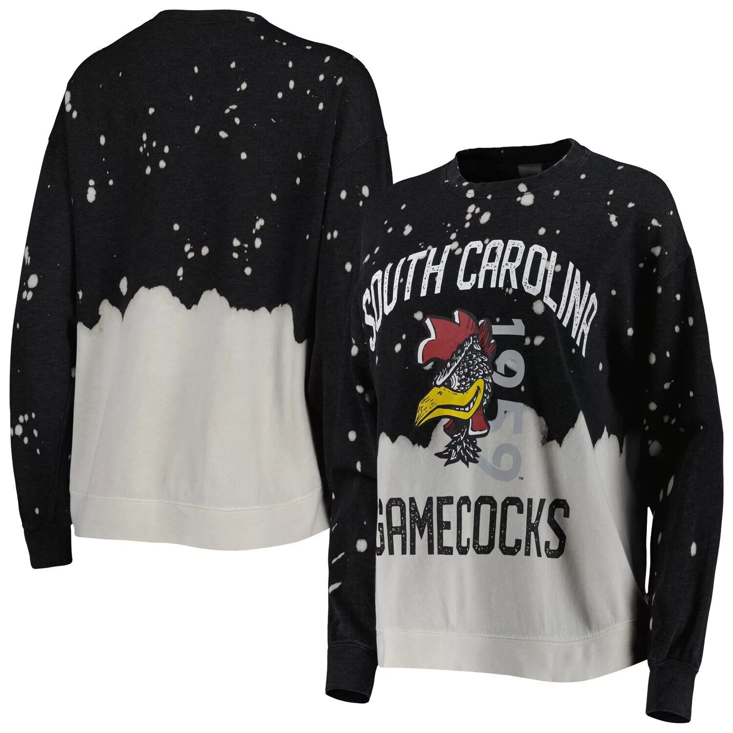 

Женский черный свитер Gameday Couture South Carolina Gamecocks Twice As Nice с выцветшим пуловером, окрашенным в технике дип-дай