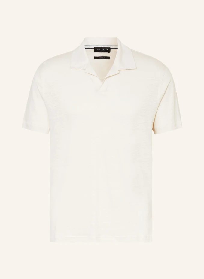 

Трикотажная рубашка-поло flinpo regular fit из льна Ted Baker, бежевый